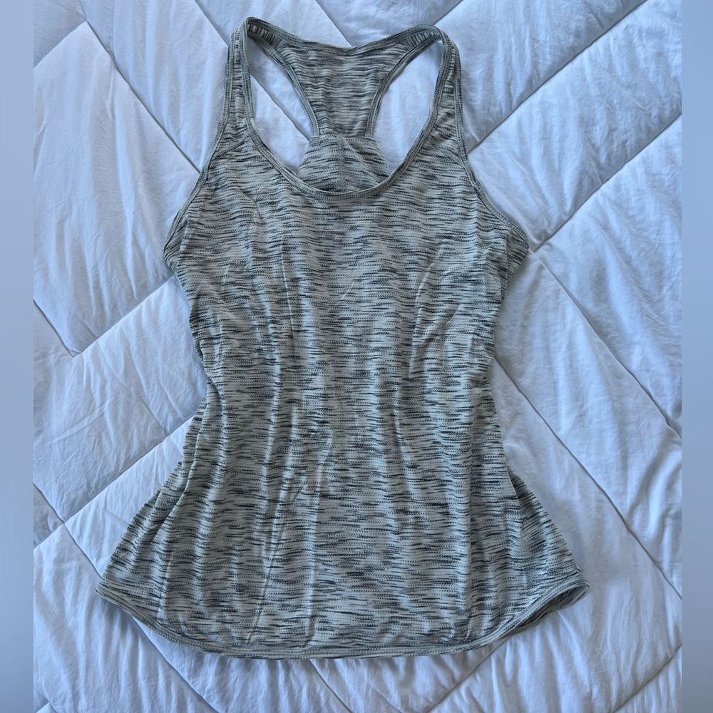 LULULEMON LIGHT HEATHER GREY RACERBACK TANK!